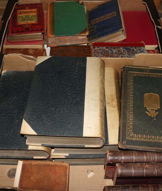 Collection of leather bound books